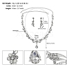 Alloy & Rhinestone Studs Earrings & Necklaces Set PW-WG15CAD-03-1