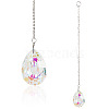 1Pc Transparent Glass Hanging Suncatchers AJEW-TADJ0001-02C-1