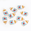 Alloy Enamel Pendants CD-TAC0001-28KCG-A-2