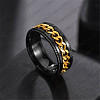 Stainless Steel Chains Rotating Finger Ring PW-WG67706-01-1