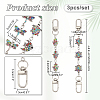 Alloy Enamel & Rhinestone Link Purse Strap Extenders FIND-AB00037-02-2