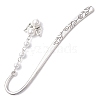 Shell Pearls Angel Pendant Bookmark AJEW-JK00347-5