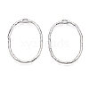 Oval Rack Plating Alloy Pendants PALLOY-T090-01P-B-NR-2