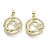 Brass Micro Pave Cubic Zirconia Pendants ZIRC-N039-048-NF-1