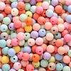 50Pcs Frosted Opaque Acrylic Beads PW-WGEDD3D-01-1