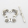 Tibetan Style Alloy Butterfly Toggle Clasps PALLOY-J471-29AS-1