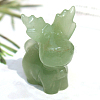 Christmas Natural Green Aventurine Carved Healing Deer Figurines WG18412-02-1