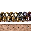 Electroplate Baking Paint Transparent Glass Beads Strands GL-N005-02A-C05-4