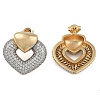 Heart Clear Cubic Zirconia Stud Earrings EJEW-Q387-03GP-2