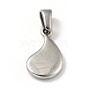 304 Stainless Steel Pendants STAS-D182-03P-2