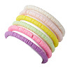 6Pcs 6 Color Polymer Clay Heishi Surfer Stretch Bracelets Set BJEW-JB09732-01-5