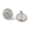 Non-Tarnish 304 Stainless Steel Stud Earring Cabochon Settings EJEW-I281-03P-2