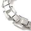 Non-Tarnish 304 Stainless Steel Rectangle Link Chain Bracelet BJEW-Q776-01P-3