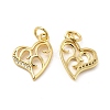 Brass Micro Pave Clear Cubic Zirconia Charms KK-E068-VB186-1