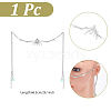 1Pc Alloy Tassel Face Chains with Glass Beads NJEW-GA0001-12-2