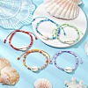 5Pcs Glass Seed Beads Adjustable Beaded Bracelets for Women BJEW-JB11482-1