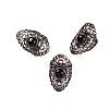 Natural Obsidian Retro Finger Rings RJEW-B067-02R-29-1