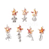 7Pcs 7 Styles Dyed Synthetic Turquoise Starfish & Alloy Sea Animals Pendants PALLOY-JF03754-2