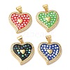 Brass Micro Pave Cubic Zirconia Pendants KK-K385-58G-1