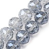Transparent Electroplate Glass Beads Strands EGLA-N002-34D-F03-1