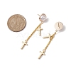 Brass Stud Earring Findings EJEW-JE05977-3