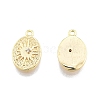 Brass Micro Pave Clear Cubic Zirconia Charms KK-G437-02G-1