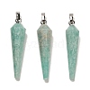 Natural Amazonite Pointed Pendants G-D089-01P-01-1