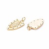 Brass Micro Pave Clear Cubic Zirconia Pendants KK-S356-723-2