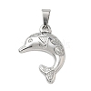 304 Stainless Steel Pendants STAS-B141-03D-P-1