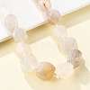Natural White Agate Nuggets Beaded Necklaces for Women Men NJEW-K388-01S-2