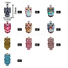 Platinum & Golden Plated Alloy Enamel Pendants ENAM-SZ0001-32-3