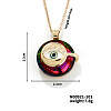 Vintage Sparkling Rhinestone Eye Pendant Necklaces NM4896-9-1