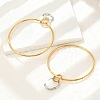 304 Stainless Steel Hoop Earrings for Women EJEW-U043-01G-3