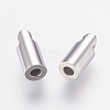 304 Stainless Steel Magnetic Clasps with Glue-in Ends STAS-E138-01P-3