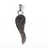 304 Stainless Steel Rhinestone Big Pendants STAS-L184-008-1