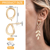 BENECREAT 5 Pairs Brass Stud Earring Findings KK-BC0011-59-2