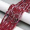 Opaque Solid Color Electroplate Glass Beads Strands LS-GLAA-F029-P4mm-C01-4