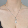 Non-Tarnish 201 Stainless Steel Hollow Snake Pendant Necklace NJEW-OY001-93-2