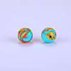 Printed Round Silicone Focal Beads SI-JX0056A-70-1