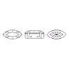 Preciosa® MAXIMA Crystal Sew-On Cups LS-Y-PRC-SE10-00030-G-2