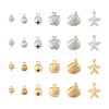 96Pcs 12 Style 304 & 316 Stainless Steel Pendants STAS-PJ0001-43-2