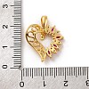 Brass Micro Pave Cubic Zirconia Pendants KK-U033-13G-02-3