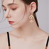 Moon Sun with Mushroom Alloy Long Dangle Earrings for Women JE982B-5