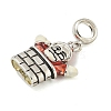 Anti-Tarnish Rhodium Plated 925 Sterling Silver Enamel Christmas European Dangle Charms LS-STER-Z010-02P-01A-2