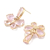 Butterfly Brass Dangle Stud Earrings EJEW-Q800-40KCG-2