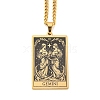 304 Stainless Steel Tarot Pendant Necklaces NJEW-A026-01G-03-1