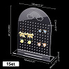 Arch Shaped Acrylic Earring Display Stands EDIS-WH0032-14-2