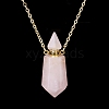 Natural Rose Quartz Perfume Bottle Pendant Necklace PW-WG2A891-06-1