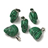 Synthetic Malachite Pendants G-Z067-02P-12-1