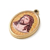 304 Stainless Steel Printed Religion Pendants STAS-G387-03G-3